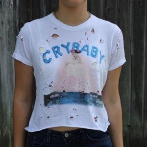 distressed crop top